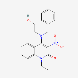 4-(benzyl(2-hydroxyethyl)amino)-1-ethyl-3-nitroquinolin-2(1H)-one