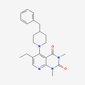 molecular formula C23H28N4O2 B2846188 5-(4-benzylpiperidin-1-yl)-6-ethyl-1,3-dimethylpyrido[2,3-d]pyrimidine-2,4(1H,3H)-dione CAS No. 941954-83-2