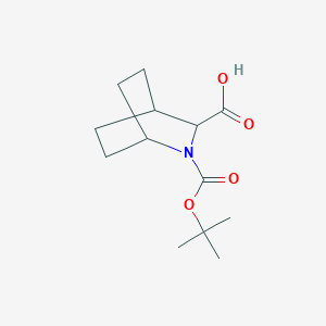 molecular formula C13H21NO4 B2846189 2-(tert-Butoxycarbonyl)-2-azabicyclo[2.2.2]octane-3-carboxylic acid CAS No. 1488990-06-2