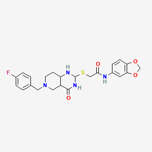 N-(2H-1,3-benzodioxol-5-yl)-2-({6-[(4-fluorophenyl)methyl]-4-oxo-3H,4H,5H,6H,7H,8H-pyrido[4,3-d]pyrimidin-2-yl}sulfanyl)acetamide