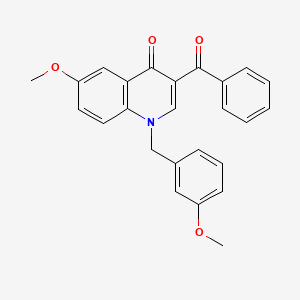 3-Benzoyl-6-methoxy-1-[(3-methoxyphenyl)methyl]-1,4-dihydroquinolin-4-one
