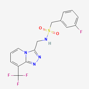 1-(3-fluorophenyl)-N-((8-(trifluoromethyl)-[1,2,4]triazolo[4,3-a]pyridin-3-yl)methyl)methanesulfonamide