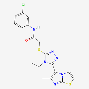 N-(3-chlorophenyl)-2-((4-ethyl-5-(6-methylimidazo[2,1-b]thiazol-5-yl)-4H-1,2,4-triazol-3-yl)thio)acetamide