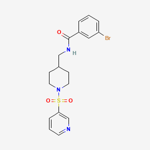 3-bromo-N-((1-(pyridin-3-ylsulfonyl)piperidin-4-yl)methyl)benzamide