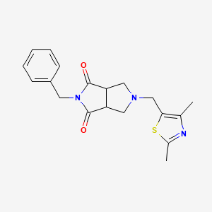 5-Benzyl-2-[(2,4-dimethyl-1,3-thiazol-5-yl)methyl]-1,3,3a,6a-tetrahydropyrrolo[3,4-c]pyrrole-4,6-dione