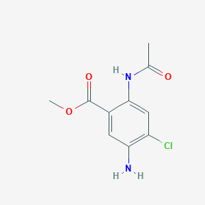 molecular formula C10H11ClN2O3 B2846274 Methyl 2-acetamido-5-amino-4-chlorobenzoate CAS No. 2095410-02-7