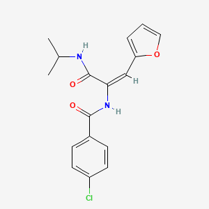 4-chloro-N-{(E)-2-(2-furyl)-1-[(isopropylamino)carbonyl]ethenyl}benzamide