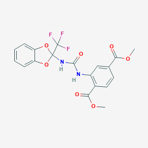 Dimethyl 2-[({[2-(trifluoromethyl)-1,3-benzodioxol-2-yl]amino}carbonyl)amino]terephthalate