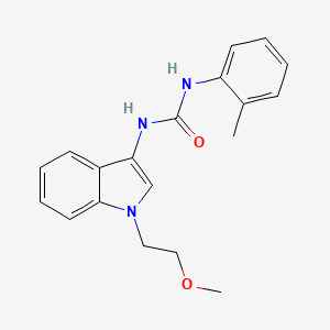 molecular formula C19H21N3O2 B2846281 1-(1-(2-methoxyethyl)-1H-indol-3-yl)-3-(o-tolyl)urea CAS No. 922874-67-7