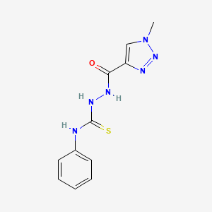 molecular formula C11H12N6OS B2846289 1-[(1-Methyltriazole-4-carbonyl)amino]-3-phenylthiourea CAS No. 2319896-09-6
