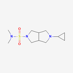 molecular formula C11H21N3O2S B2846303 5-cyclopropyl-N,N-dimethylhexahydropyrrolo[3,4-c]pyrrole-2(1H)-sulfonamide CAS No. 2198167-83-6