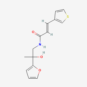 molecular formula C14H15NO3S B2846305 (E)-N-(2-(furan-2-yl)-2-hydroxypropyl)-3-(thiophen-3-yl)acrylamide CAS No. 1396893-21-2