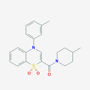 molecular formula C22H24N2O3S B2846306 N-[(5-methyl-2-furyl)methyl]-4-(6-morpholin-4-ylpyridazin-3-yl)benzamide CAS No. 1226437-97-3