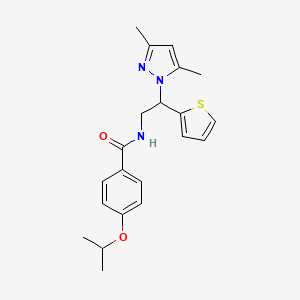 N-(2-(3,5-dimethyl-1H-pyrazol-1-yl)-2-(thiophen-2-yl)ethyl)-4-isopropoxybenzamide