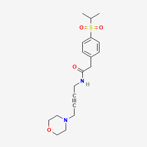 molecular formula C19H26N2O4S B2846321 2-(4-(isopropylsulfonyl)phenyl)-N-(4-morpholinobut-2-yn-1-yl)acetamide CAS No. 1396856-86-2