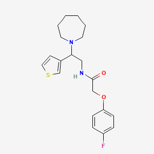N-(2-(azepan-1-yl)-2-(thiophen-3-yl)ethyl)-2-(4-fluorophenoxy)acetamide