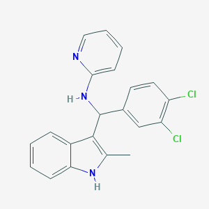 N-[(3,4-dichlorophenyl)(2-methyl-1H-indol-3-yl)methyl]pyridin-2-amine