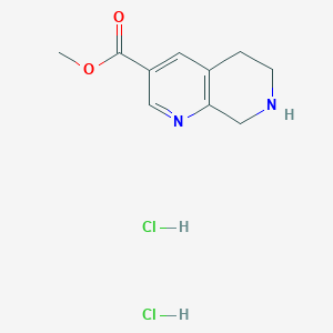 molecular formula C10H14Cl2N2O2 B2846364 甲基-5,6,7,8-四氢-1,7-萘啶-3-甲酸酯二盐酸盐 CAS No. 2551116-71-1