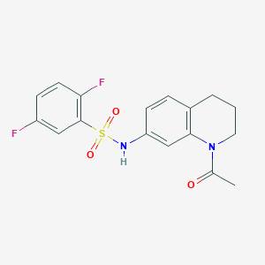 molecular formula C17H16F2N2O3S B2846369 N-(1-acetyl-3,4-dihydro-2H-quinolin-7-yl)-2,5-difluorobenzenesulfonamide CAS No. 903258-16-2
