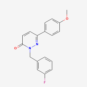 molecular formula C18H15FN2O2 B2846370 2-(3-fluorobenzyl)-6-(4-methoxyphenyl)pyridazin-3(2H)-one CAS No. 922947-38-4