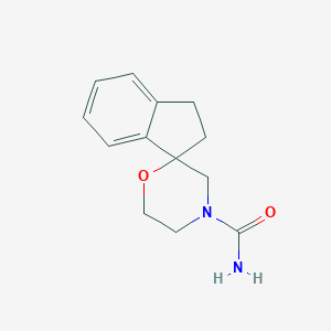 molecular formula C13H16N2O2 B2846371 Spiro[1,2-dihydroindene-3,2'-morpholine]-4'-carboxamide CAS No. 2124754-01-2