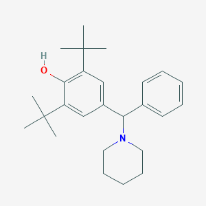 molecular formula C26H37NO B284640 2,6-Di-tert-butyl-4-[phenyl(piperidin-1-yl)methyl]phenol CAS No. 17330-09-5