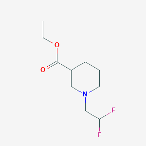 molecular formula C10H17F2NO2 B2846423 乙酸1-(2,2-二氟乙基)哌啶-3-羧酸乙酯 CAS No. 937603-28-6