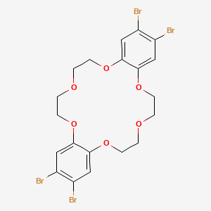molecular formula C20H20Br4O6 B2846442 2,3,13,14-四溴-6,7,9,10,17,18,20,21-八氢二苯并[b,k][1,4,7,10,13,16]八氧杂环十八烷 CAS No. 40100-11-6