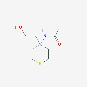 molecular formula C10H17NO2S B2846445 N-[4-(2-Hydroxyethyl)thian-4-yl]prop-2-enamide CAS No. 2151238-24-1
