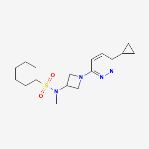 molecular formula C17H26N4O2S B2846446 N-[1-(6-Cyclopropylpyridazin-3-yl)azetidin-3-yl]-N-methylcyclohexanesulfonamide CAS No. 2415513-46-9