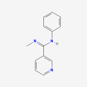 molecular formula C13H13N3 B2846470 N'-methyl-N-phenyl-3-pyridinecarboximidamide CAS No. 338420-65-8