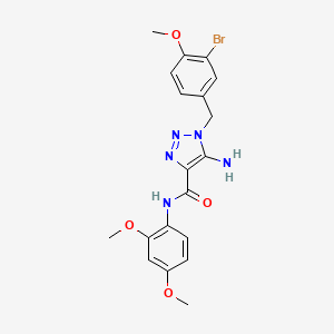 molecular formula C19H20BrN5O4 B2846472 5-amino-1-(3-bromo-4-methoxybenzyl)-N-(2,4-dimethoxyphenyl)-1H-1,2,3-triazole-4-carboxamide CAS No. 901874-37-1