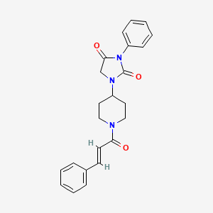molecular formula C23H23N3O3 B2846477 (E)-1-(1-肉桂酰基哌啶-4-基)-3-苯基咪唑烷-2,4-二酮 CAS No. 2035036-59-8