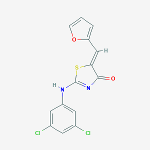 molecular formula C14H8Cl2N2O2S B284648 (5Z)-2-(3,5-dichloroanilino)-5-(furan-2-ylmethylidene)-1,3-thiazol-4-one 