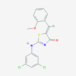 (5Z)-2-(3,5-dichloroanilino)-5-[(2-methoxyphenyl)methylidene]-1,3-thiazol-4-one