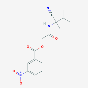 molecular formula C15H17N3O5 B2846492 [2-[(2-Cyano-3-methylbutan-2-yl)amino]-2-oxoethyl] 3-nitrobenzoate CAS No. 878951-61-2