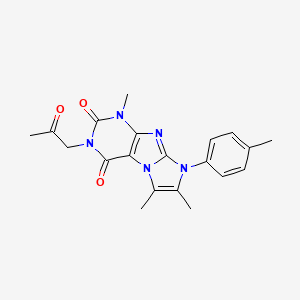 molecular formula C20H21N5O3 B2846512 4,7,8-三甲基-6-(4-甲基苯基)-2-(2-氧代丙基)嘌呤[7,8-a]咪唑-1,3-二酮 CAS No. 876670-33-6