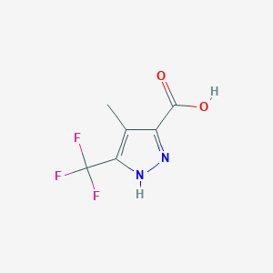 molecular formula C6H5F3N2O2 B2846515 4-甲基-3-(三氟甲基)-1H-吡唑-5-甲酸 CAS No. 1623156-88-6