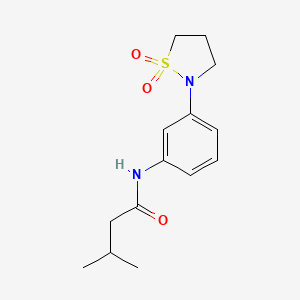 B2846532 N-(3-(1,1-dioxidoisothiazolidin-2-yl)phenyl)-3-methylbutanamide CAS No. 941932-35-0