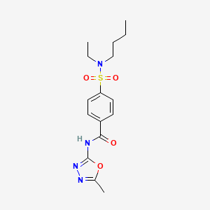 B2846533 4-(N-butyl-N-ethylsulfamoyl)-N-(5-methyl-1,3,4-oxadiazol-2-yl)benzamide CAS No. 685837-44-9