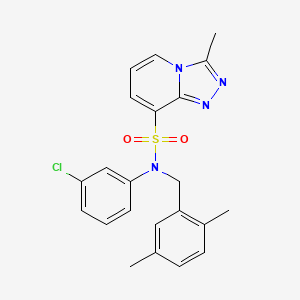 B2846541 N-(5-chloro-2,4-dimethoxyphenyl)-4-[2-(2-isopropyl-3H-imidazo[4,5-b]pyridin-3-yl)ethyl]piperazine-1-carboxamide CAS No. 1251571-47-7
