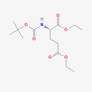 molecular formula C14H25NO6 B2846542 (S)-二乙酸 2-(叔丁氧羰基氨基)戊二酸酯 CAS No. 130696-54-7