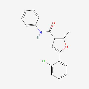 molecular formula C18H14ClNO2 B2846557 5-(2-氯苯基)-2-甲基-N-苯基呋喃-3-甲酰胺 CAS No. 876871-75-9