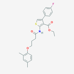 Ethyl 2-{[4-(2,4-dimethylphenoxy)butanoyl]amino}-4-(4-fluorophenyl)-3-thiophenecarboxylate