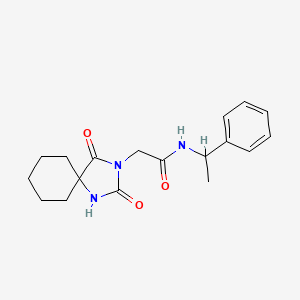 2-(2,4-dioxo-1,3-diazaspiro[4.5]dec-3-yl)-N-(1-phenylethyl)acetamide