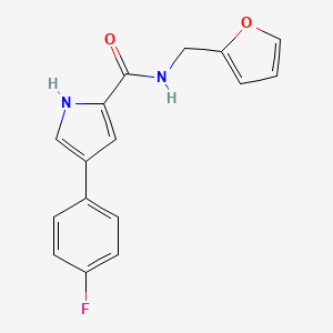 molecular formula C16H13FN2O2 B2846567 4-(4-fluorophenyl)-N-(furan-2-ylmethyl)-1H-pyrrole-2-carboxamide CAS No. 1219841-84-5