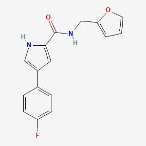 molecular formula C16H13FN2O2 B2846567 4-(4-氟苯基)-N-(呋喃-2-基甲基)-1H-吡咯-2-甲酰胺 CAS No. 1219841-84-5