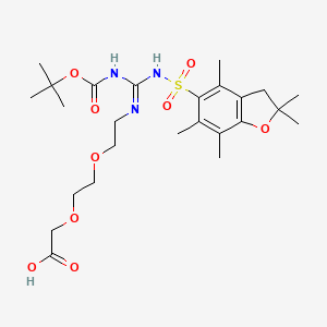 molecular formula C25H39N3O9S B2846569 N-Pbf,N'-Boc-amidino-AEEA CAS No. 1263049-06-4