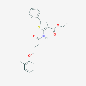 Ethyl 2-{[4-(2,4-dimethylphenoxy)butanoyl]amino}-5-phenyl-3-thiophenecarboxylate