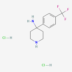 4-[4-(Trifluoromethyl)phenyl]piperidin-4-amine dihydrochloride